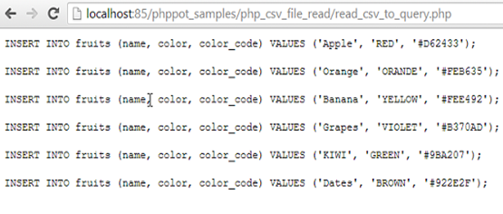 خواندن فایل CSV با php